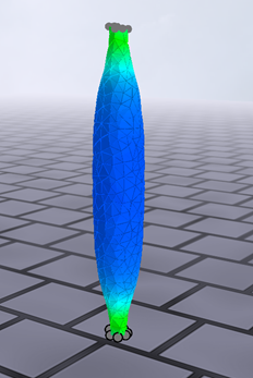 Real-time capable 3D finite element model of a muscle